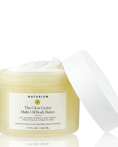 Naturium The Glow Getter Whipped Multi-Oil Body Butter, Firming Cream & Body Moisturizer with Shea Butter, 7.7 fl oz