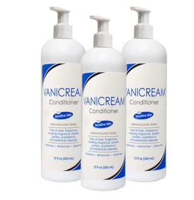 Vanicream Conditioner for Sensitive Skin, Free of Dyes, Fragrance, Lanolin, Parabens and Formaldehyde Releasers, Dermatologist Tested, 12 fl oz (Pack of 3)