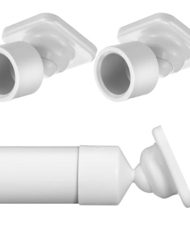 Newtay 2 Sets Angled Shower Rod Mount for Sloped Walls Angled Wall Bracket for 25 mm Shower Bar Low Cost Solution