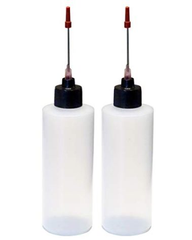Liberty Products 2-4oz Plastic Squeeze Bottles with 1.5 inch Stainless Steel Applicators
