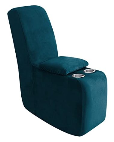 ULTICOR 7-Piece L Shape Sectional Recliner Sofa Covers, Velvet Stretch Reclining Couch Covers for Reclining L Shape Sofa, Thick, Soft, Washable (Deep Teal, 1 Console Cover)
