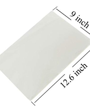 50 Count Edible Rectangle Rice and Wafer Paper,9x12.6 inches for candy packaging or food decoration