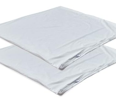 Waterproof Down Feather Proof Euro Pillow Protectors 26x26 Pack of 2 European Size Pillow Covers for Square Throw Pillow
