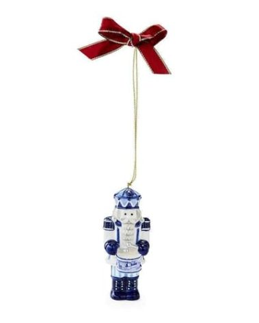 Spode Christmas Tree Blue Italian Nutcracker Ornament - Festive Decoration, Novelty Bauble for Seasonal Essential - Holiday Keepsake & Home Decoration, Festive Ornament