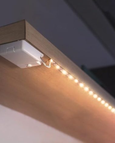 BestLuz Battery Powered LED Strip Lights, 3 Pack 40 Inch Battery Operated LED Strip Lights for Shelves and Under Cabinet Indoor Use, Cordless LED Light Strips Warm White 2700K