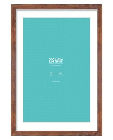LaVie Home 24 x 36 Picture Frame Brown Poster Frame,Display Pictures 20x30 with Mat or 24x36 Without Mat, Stable and Sturdy Frame and Polished Plexiglass, Suitable for wall decoration（1 Pack）
