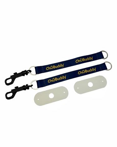 Chubuddy Navy Sublimated Chewy Holders Set of (2) – Durable, Safe, and Washable Chew Toy Tethers for Sensory Kids, Autism, ADHD, and Oral Motor Needs