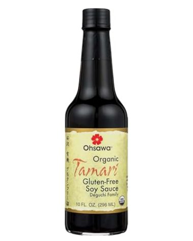 Ohsawa Organic Tamari, Traditionally Brewed in Cedar Kegs for Extra Flavor - Japanese Soy Sauce, Low - Sodium, Gluten-Free, Vegan, Kosher - 10 oz