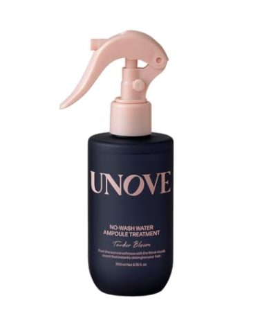 UNOVE No-Wash Water Ampoule Treatment 200ml/6.8 fl.oz | Deep Hydration & Repair for Damaged Hair | Lightweight Leave-In Formula | Frizz Control | Smooth, Silky Finish | Quick Hair Care Solution