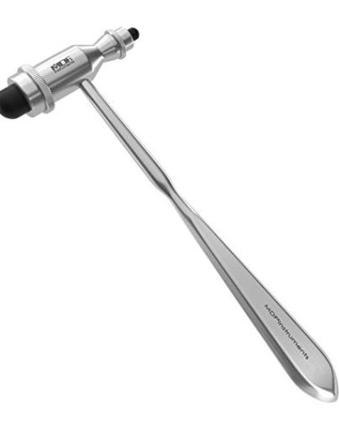 MDF Instruments, Tromner Neurological Reflex Hammer with Pointed tip Handle for cutaneous and Superficial responses - Free-Parts-for-Life & Lifetime Warranty - Black (MDF555-11)
