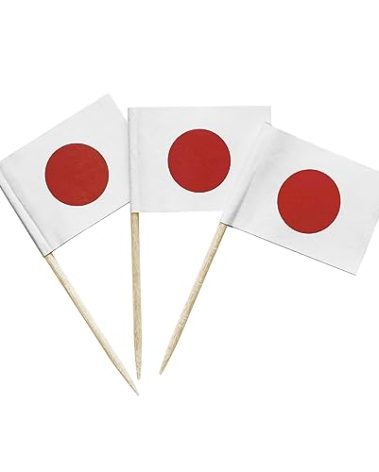 100 Pcs Japan Flag Japanese Toothpick Flags Cocktail Picks