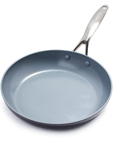GreenPan Valencia Pro Hard Anodized Healthy Ceramic Nonstick 12" Frying Pan Skillet, PFAS-Free Cookware, Stainless Steel Handle, Induction Suitable, Dishwasher Safe, Oven Safe,