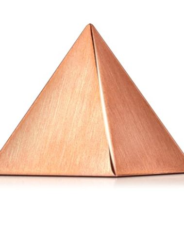 Lineshading Solid Copper Pyramid Purple Gold Giza Shaped for Meditation 1.25 Inch Meditation Pyramid for Balancing Reiki Chakras, Healing Body, Focused Recharging Positive Energy in Home Office