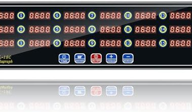 Commercial Kitchen Timer with 18 Channels, Professional LED Digital Timer for Cooking, Loud Alarm Volume +/-, Heavy Duty Stainless Steel Large Timers with Waterproof Panel & Memory Function