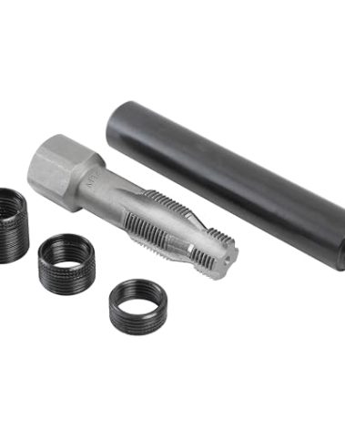 OEMTOOLS 25647 5-Piece Spark Plug Saver, M14-1.25 Thread Reamer and Thread Inserts, Includes 3 Thread Inserts, 1 Reamer, & 1 Swaging Tool