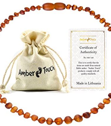 RAW Baltic Amber Necklace - Natural Amber from Baltic Region, Genuine Baltic Amber