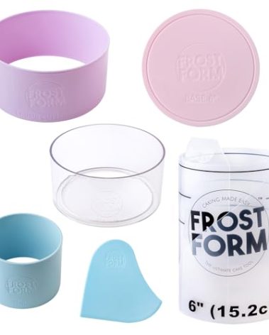 Frost Form Acrylic Starter Kit (6 inch) 6-Piece Set | Professional-Quality 5 Inches Tall| Food-Grade Plastic | Perfectly Straight Cakes | Beginners and Pros | Cake Decorating Kit