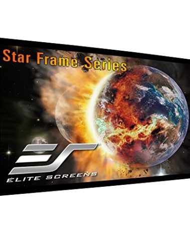 Elite Screens 135" Fixed Frame Projector Screen, Wall Mount, ISF Certified CineWhite UHD-B, Works with Standard, Short Throw & UST Projectors, SF135HW2