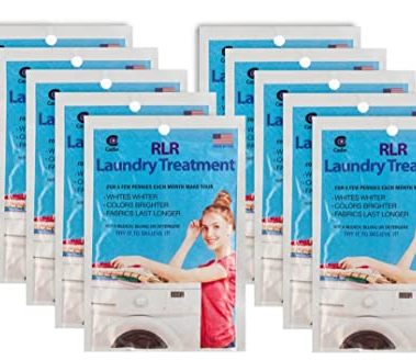 RLR Natural Laundry Detergent Powder – Whitens, Brightens, Refreshes Baby Cloth Diaper Detergent, Musty Towels, Workout Clothes - Non-toxic, Fragrance-Free For Sensitive Skin (Pack of 10))