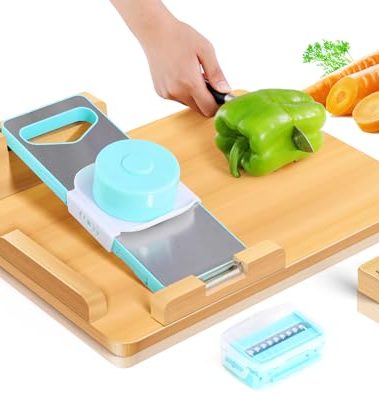 Fanwer Adaptive One-Handed Cutting Board- Anti-Slip with Bread Stops & Spikes - Perfect for Amputees & Disabled - Single Handed for Effortless Cutting & Chopping - Handicapped Kitchen Board.