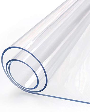 44 X 44 Inch Clear Table Cover Protector 1.5mm Thick Table Protector for Dining Room Waterproof Plastic PVC Vinyl Tablecloth Cover Tabletop Protective Pad for Furnture Wooden Coffee Glass Side Surface