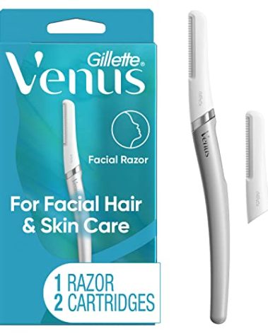 Gillette Venus Dermaplaning Tool, 2 Blade Refills, Exfoliating Face Razors for Women, Eyebrow and Facial Dermaplane Razor