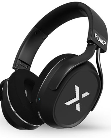 BlueAnt Pump X - The Gym Headphones | Sports Headphones | Cushioned & Cooling Ear Pads | (ANC) Active Noise Cancelling/Advanced Transparency | Wireless | Up to 58hr Play Time (Black | Silver)
