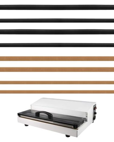Replacement Parts for Weston Pro 2300,PRO-2100,Pro-3500 Vacauum Sealer Models Maintenance Kit for Weston Pro-Series Vacuum Sealer（2pcs Oval Vacuum Chamber Seals & 4pcs Seal Bar Tapes）