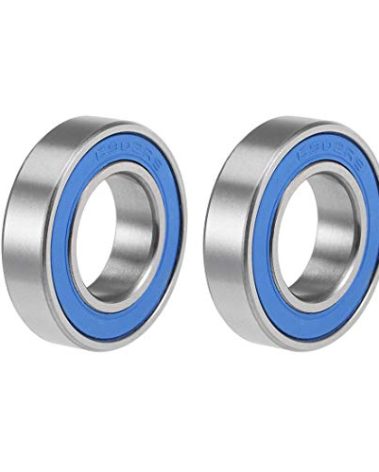uxcell 6902-2RS Deep Groove Ball Bearings 15mm x 28mm x 7mm Double Sealed Chrome Steel Blue Cover P6(ABEC3) 2pcs