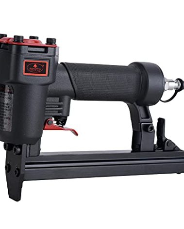 AEROPRO Tools 7116A 22 Gauge Air Stapler Pneumatic Staple Gun, 3/8 Inch Crown 1/4-Inch to 5/8-Inch Upholstery Stapler for Upholstering, Woodworking and DIY Projects