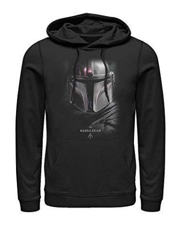 Men's Star Wars: The Mandalorian Bounty Hunter Shadow Pull Over Hoodie - Black - 3X Large