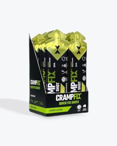 CRAMPFIX Sports Shot, Prevents and Relieves Muscle Cramps in Seconds, Easy Carry Sachets, 15 Pack, All Natural, Lemon