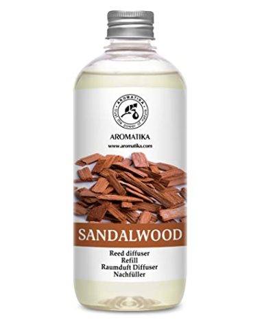 Reed Diffuser Refill Sandalwood 17 Fl Oz (500ml) - Room Diffuser - Home Fragrance - Scented Diffusers for Aromatherapy - Air freshener - Fresh/Intensive Fragrance