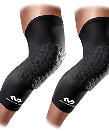 McDavid Knee Compression Sleeves, McDavid Knee Pads for Volleyball, Basketball, Weightlifting, and More, Moisture Wicking Knee Sleeves for Men and Women, HEX (1 Pair)