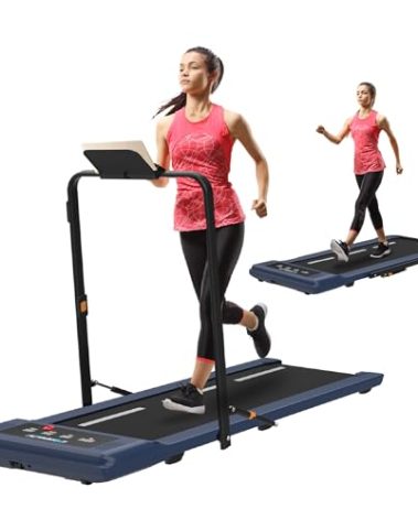 Exerpeutic 400 Lb. Capacity Heavy-Duty Walking/Jogging Exercise Treadmill Walking Pad- Home Gym Workout, Foldable Under Desk Desk Design