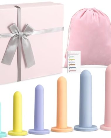 Geiserailie 6 Pcs Silicone Fitness and Exerciser Set for Kegel Exercises with Storage Bag and Box, 6 Different Sizes