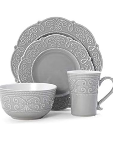 Pfaltzgraff Abby 16-Piece Dinnerware Set, Gray