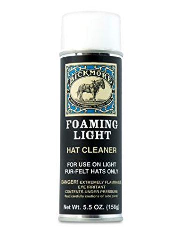 Bickmore Foaming Light Hat Cleaner | Remove Dirt, Dust, Fingerprints & Sweat Stains - Great for Fur - Felt Cowboy Hats, Baseball Hats, Fedoras, Sun Hats & More