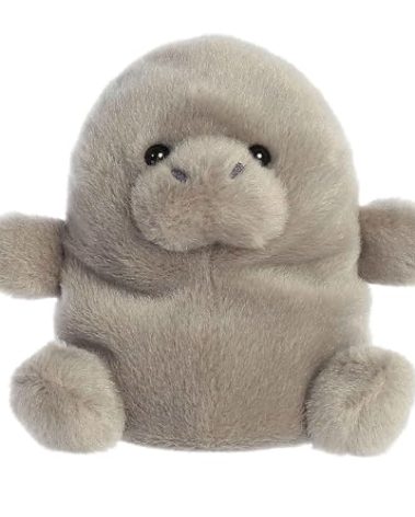 Aurora® Adorable Palm Pals™ Blubs Manatee™ Stuffed Animal - Pocket-Sized Play - Collectable Fun - Gray 5 Inches