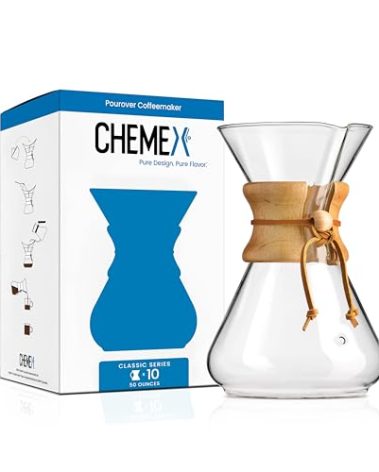 Chemex Pour-Over Glass Coffeemaker - Classic Series - 10-Cup - Exclusive Packaging
