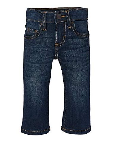 Wrangler baby-boys Five Pocket Boot Cut Jean Dark Blue 2T