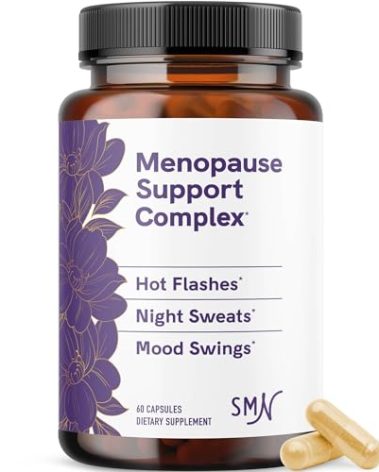 Menopause Supplements for Women Hot Flashes & Night Sweats | Hormone Balance, Menopause Relief for Women & Perimenopause Support | with Black Cohosh, DIM & Red Clover | 60 Ct (2 Month Supply)