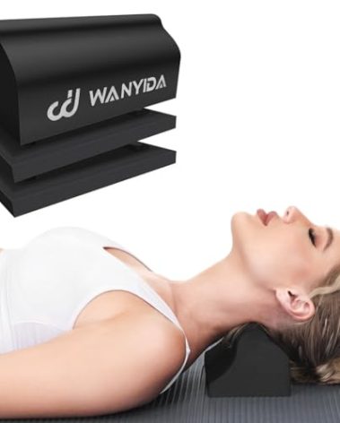 WANYIDA Neck Stretcher Chiropractic Pillows for Neck Pain Relief, Cervical Traction Device for Cervical Spine Alignment, Neck and Shoulder Relaxer, Cervical Orthotic Traction Block