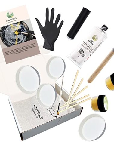 Bio Kintsugi Repair Kit, Food Safety Bio Resin Kintsugi Kit, Bio Based - Dishwasher Safety - Repair Your Meaningful Objects with Bio Glue, Perfect for Beginners, Japanese Art Kintsugi Craft