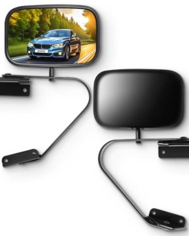 SCITOO Side View Mirrors fit for 1980-1996 For Ford For F150 For F-250 For F-350 F450 Ranger Bronco Explorer Truck Pickup Towing Mirrors Manual Fold adjustment Pair Mirror FO1321106-D42