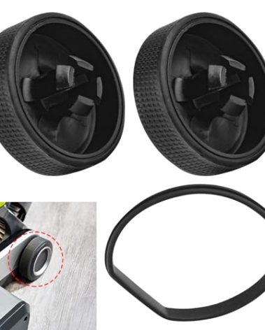 2 Sets of Upgraded Replacement Wheel and Gasket for Ryobi 18v Cordless Stick Vac PCL720B, PCL720K, PBLSV716B, PBLSV716K, PBLSV717B, PBLSV717K Cordless Vacuum Cleaner - Silicone Replacement Wheels