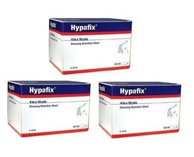 Hypafix Dressing Retention Tape - 4" x 10 yards - 3 Boxes
