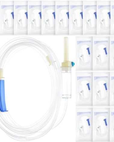 Rossesay 20 Pcs Dental Implant Irrigation Tubing 118 Inch Dental Disposable Irrigation Tubes Packaged for W&H or Compatible Sized