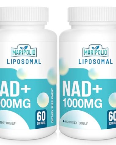 Liposomal NAD+ Supplement 1000 mg | Highest NAD Pontecy | Max Absorption | Pure NAD Supplement | Energy and DNA Repair, Aging Defense, Brain Function | 120 Softgels