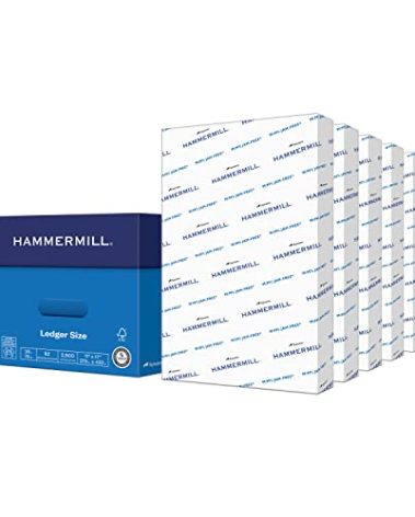 Hammermill Printer Paper, 20 lb Copy Paper, 11 x 17 - 5 Ream (2,500 Sheets) - 92 Bright, Made in the USA, 105023C